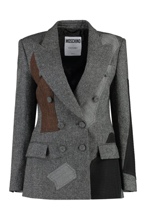 Wool blend blazer-0